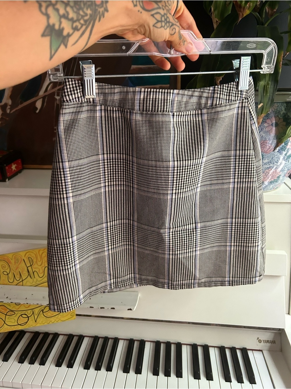 Y2K Primark Black White Plaid Mini Skirt Women’s Checkered Preppy Size 0